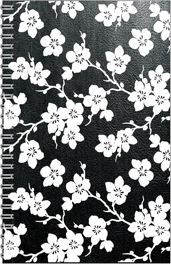 House of Doolittle Non-Dated Monthly & Weekly Planner Calendar - Spiral Bound Organizer - 7 x 11 Inches - Cherry Blossoms Design