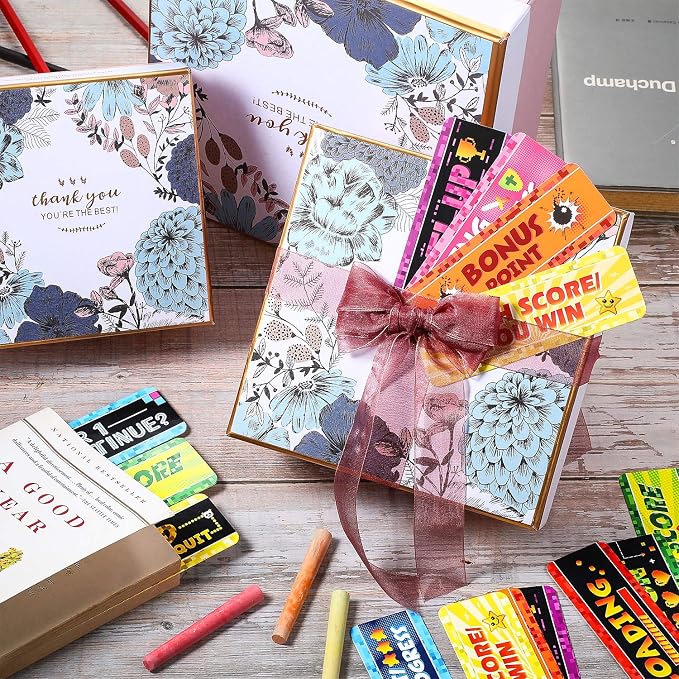 Outus 50 Video Game Bookmarks for Gamer Birthday Party, Pixelated Bookmarks for Pixelated Treat Bag Video Game Party Decoration Paper Tag Card Classroom Awards Teacher