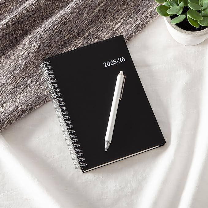 Blue Sky 2025-2026 Weekly and Monthly Academic Year Planner Calendar, July 2025 - June 2026, 5" x 8", Flexible Cover, Wirebound, Laminated Tabs, Enterprise