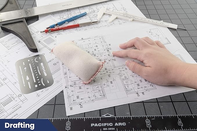 Pacific Arc Dry Cleaning Pads Large for Drafting, Art, Architecture, and Graphite