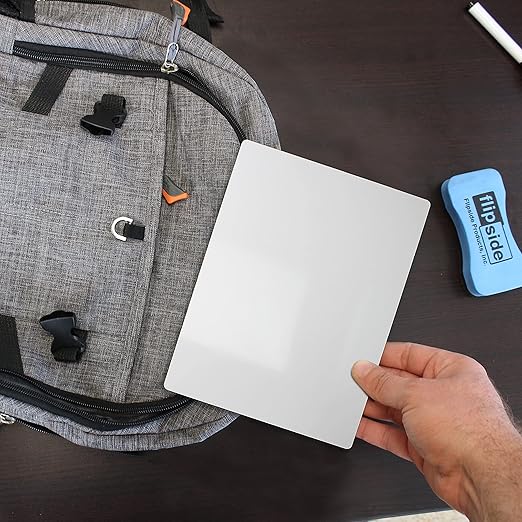 Flipside Products 5" x 7" Dry Erase White Boards, Classroom Pack, Single-Sided Lapboard for Class, Reusable for Group Participation - 24 Pack