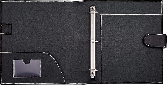 It's Academic Executive Faux Leather Portfolio Folder, Black