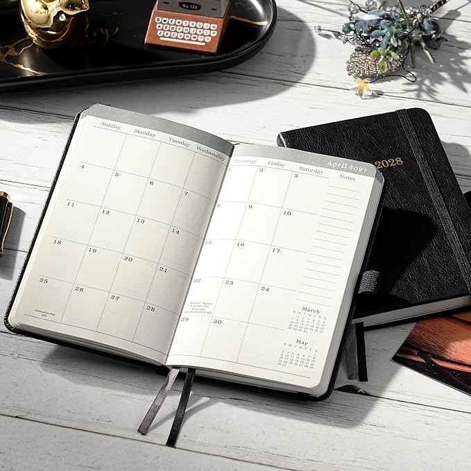 Pocket Planner/Calendar 2026-2028 - 3 Year Monthly Planner 2026-2028, Jan. 2026 - Dec. 2028(36 Months), 6.2" x 3.8", Pocket Planner with 60 Note Pages, Pen Holder, Back Pocket - Black