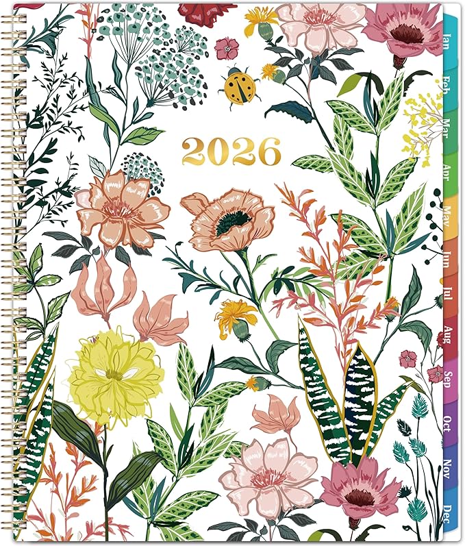 2026 Planner – Weekly ＆ Monthly Planner 2026, Jan. 2026 – Dec. 2026, 8.5" x 11" with Colorful Tabs, Flexible Cover, Thick Paper, Twin-Wire Binding, Back Pocket, To-Do ＆ Notes
