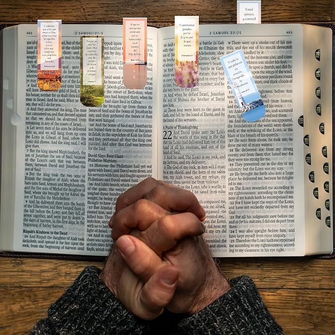 Spanish Bible Magnetic Bookmarks: 30PCS Separadores de Biblia en Español Book Marks Bible Study, Inspirational Book Clips with Scripture, Religious Christian Gifts for Women Men Church Members