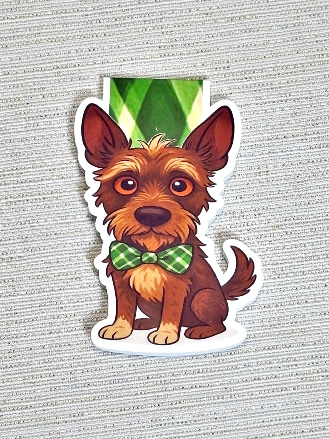 creates Magnetic Bookmark For Reading Journals Planners Scrapbooking Office Supplies Cute And Funny Bookmark For Bookworms Matte Laminate Double Sided Handmade (Doggie Pal)