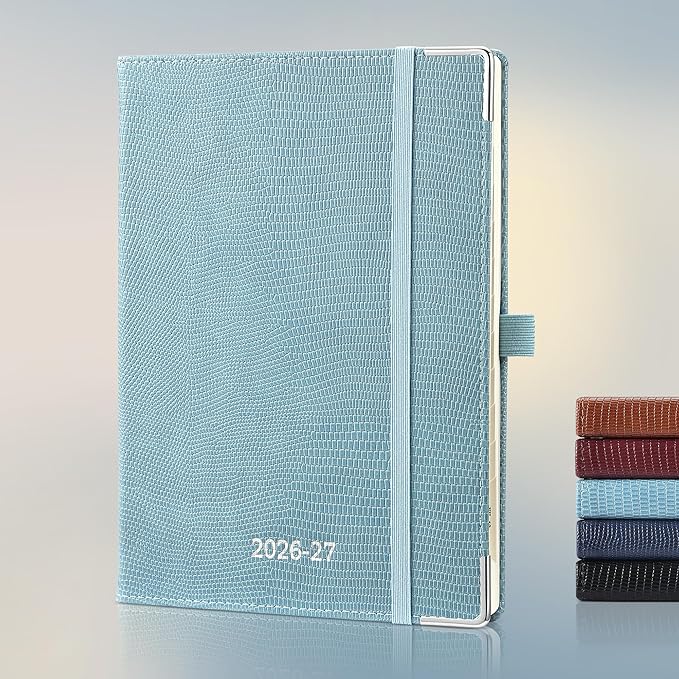Planner 2026-2027 Weekly & Monthly Planner, 18 Month Academic Calendar July 2026 – Dec 2027, Horizontal Layout with Monthly Tabs, Hardcover Business Agenda Organizer, Sky Blue