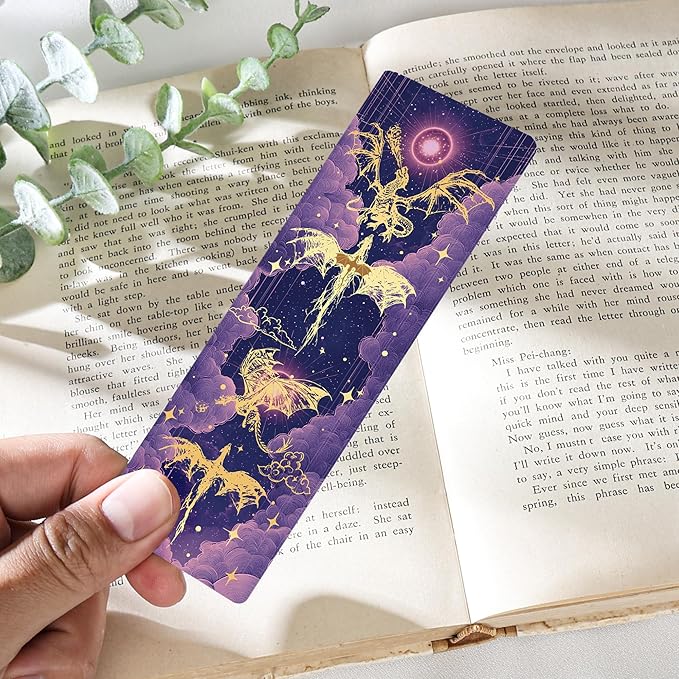 Fantasy Dragon Bookmark Gifts - 150 Pcs Fourth Paper Bookmarks Bulk for Men Women Book Lovers Novel Fans Wing Page Marks Merch School Reading Accessories Bookish Gift for Birthday Graduation