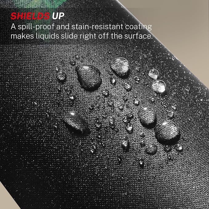 MROCO Essential Office & Gaming Mouse Pad, 8.5 x 11 Inch, Black Flower | Anti-Fray Stitched Edges, Functional and Stylish Pattern Design, Non-Slip Rubber Base, Water and Stain Resistant Protection