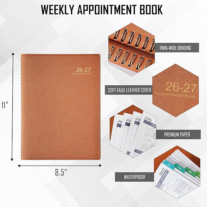 2026-2027 Weekly Appointment Book/Planner - JULY 2026 - JUNE 2027, 53 Weeks Daily Hourly Planner/Appointment Book 2026-2027 Organizer, 9" x 11"