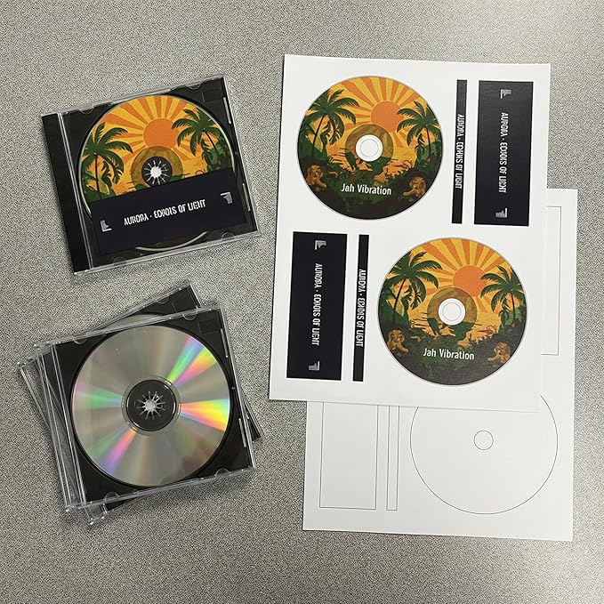 CD/DVD Label Full Face | Qty 4000 Disc, 4000 Spine | 2000 Sheets Total | Permanent White Matte | Inkjet & Laser Compatible | Memorex Small Center Style | Easy to Peel | Made in USA | Blank Label
