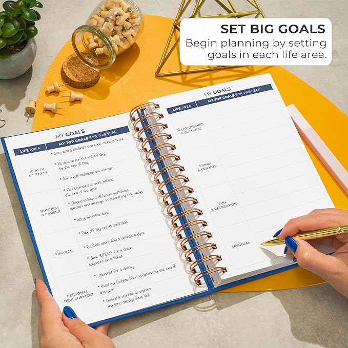 Clever Fox Planner 2nd Edition Spiral – Colorful Weekly & Monthly Goal Planner, Time Management & Productivity Organizer, Undated (Mystic Blue)