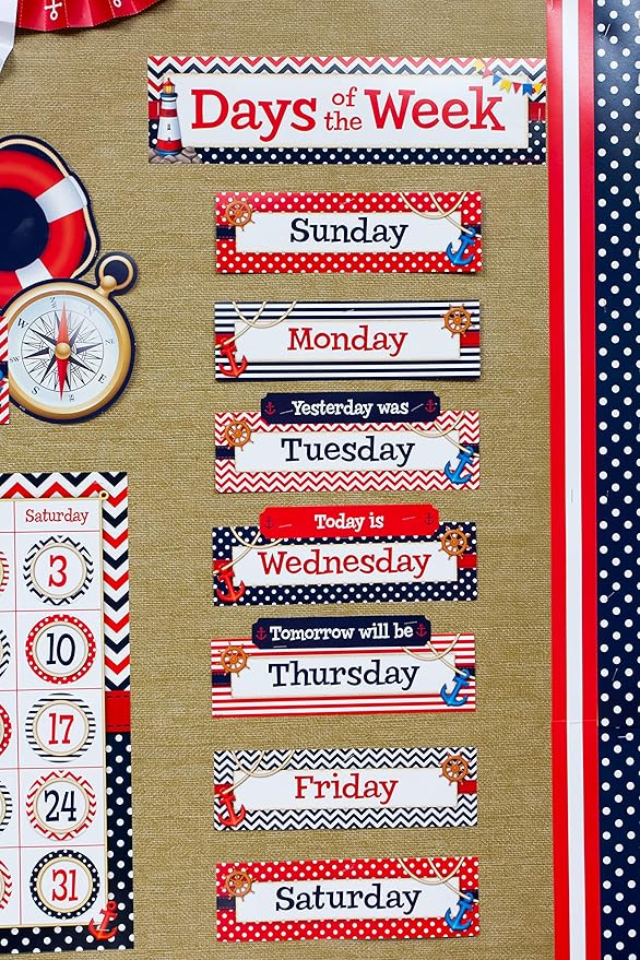 Teacher Created Resources Nautical Calendar Bulletin Board Display Set (Pack of 2)