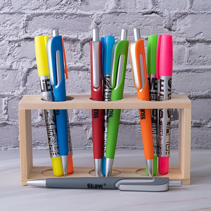 BLIEVE - Aesthetic Highlighters and Gel Pens With Soft Ink and Chisel Tip, Bible Highlighters and Pens No Bleed, Dry Fast Easy to Hold, for Bible Journaling Planner School Supplies (COLORFUL)