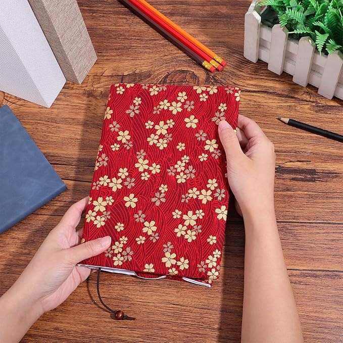 Book Covers for Paperbacks,Book Cover Protector Adjustable Fabric Fit A5 Size 5.5x8.2 Inch Paperbacks for Hardcover Softcover Novels Protection