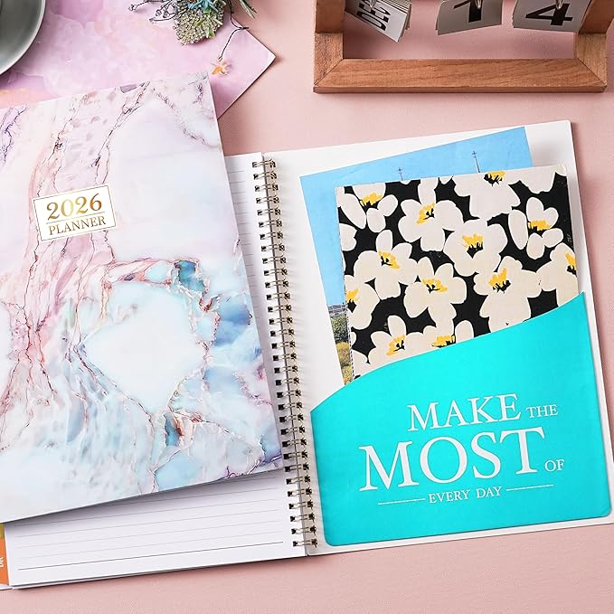 2026 Planner - 2026 Planner Weekly and Monthly, 2026 Calendar Planners 8.5''x11'', Weekly Monthly Planners with Colorful Tabs, Inner Pocket