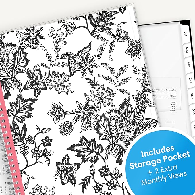 Blue Sky 2026-2027 Weekly and Monthly Academic Year Planner Calendar, July 2026 - June 2027, 8.5" x 11", Flexible Pocket Cover, Wirebound, Storage Pocket, Analeis