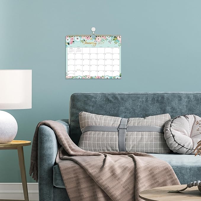 Calendar 2026-2027 - Wall Calendar 2026-2027, 11" x 8.5", JUL.2026 -DEC.2027, 18 Monthly Wall Planner Large, Hanging Hook, Wall Calendar With Twin-Wire Binding