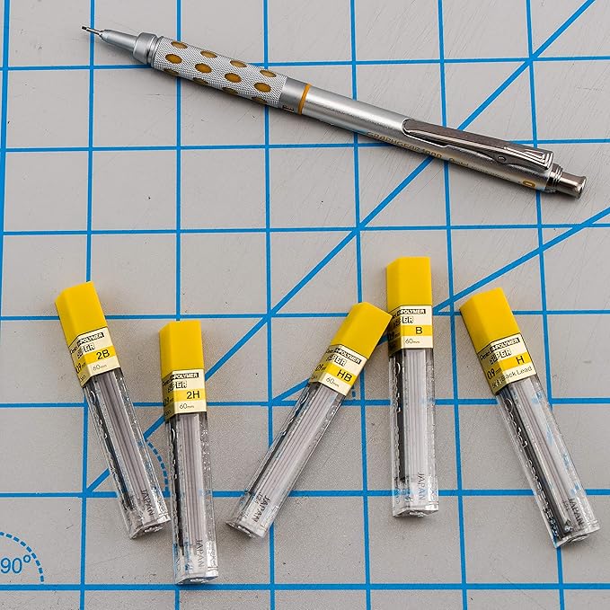 Pentel Super Hi-Polymer Lead Refill, 0.9mm Thick, 2H, 180 Pieces of Lead (50-9-2H)