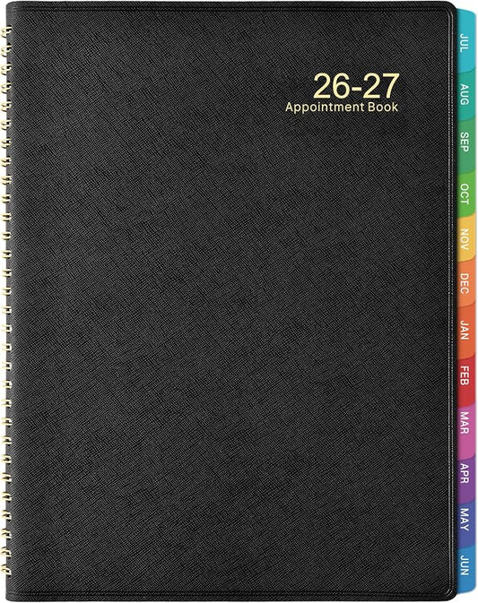 2026-2027 Appointment Book/Planner - 53 Weeks Daily Planner 2026-2027, July 2026 - June 2027, 9" x 11" Daily Hourly Planners with 15-Minute Increments, Flexible & Soft Cover