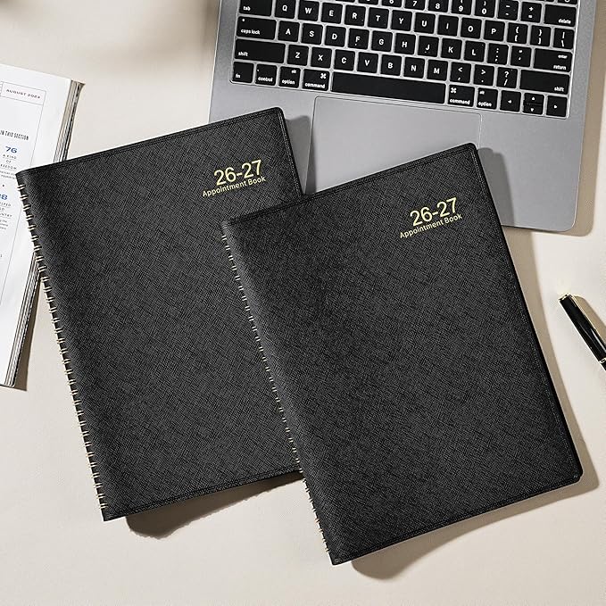 2026-2027 Appointment Book/Planner - 53 Weeks Daily Planner 2026-2027, July 2026 - June 2027, 9" x 11" Daily Hourly Planners with 15-Minute Increments, Flexible & Soft Cover