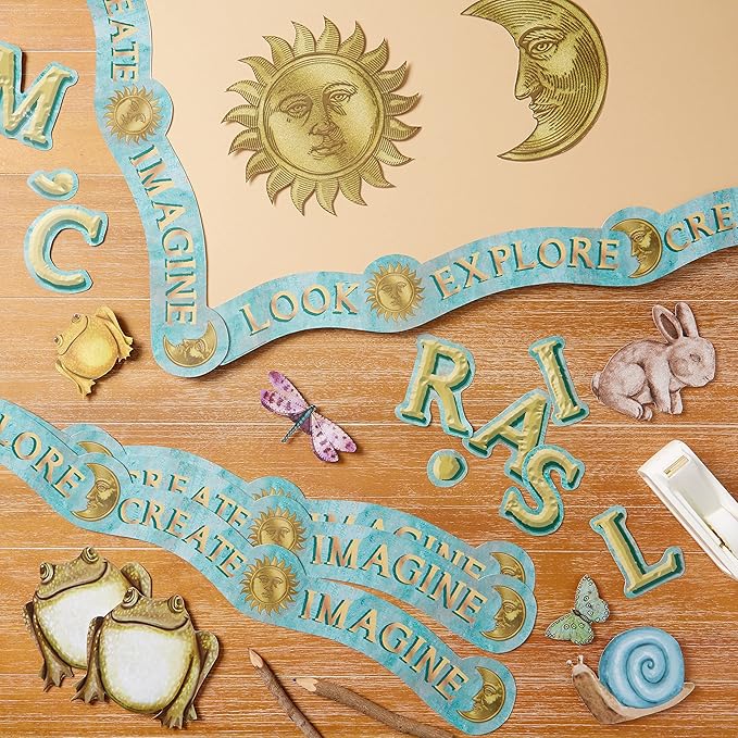 Eureka Curiosity Garden Letter, Number, Punctuation Mark, and Symbol Classroom Decorations for Teachers, 3.8" H, 178 Pieces