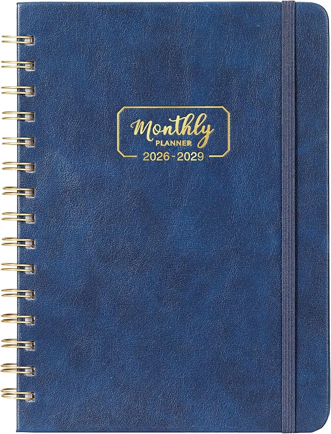 2026-2029 Monthly Planner - 3 Year Monthly Planner from July 2026 to June 2029, 6.4'' x 8.5'', Calendar Planner 2026-2029 with Thick Paper and Tabs, Blue