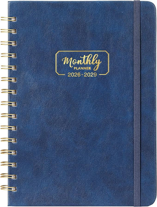 2026-2029 Monthly Planner - 3 Year Monthly Planner from July 2026 to June 2029, 6.4'' x 8.5'', Calendar Planner 2026-2029 with Thick Paper and Tabs, Blue