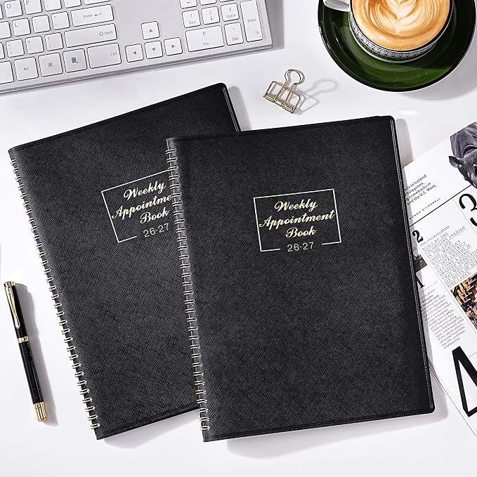 2026-2027 Weekly Appointment Book - Daily Hourly Planner 2026-2027 from Jul. 2026 - Jun. 2027, 8.5" x 11", 15-Minute Interval, Monthly Tabs, Leather Cover, Perfect for Your Life