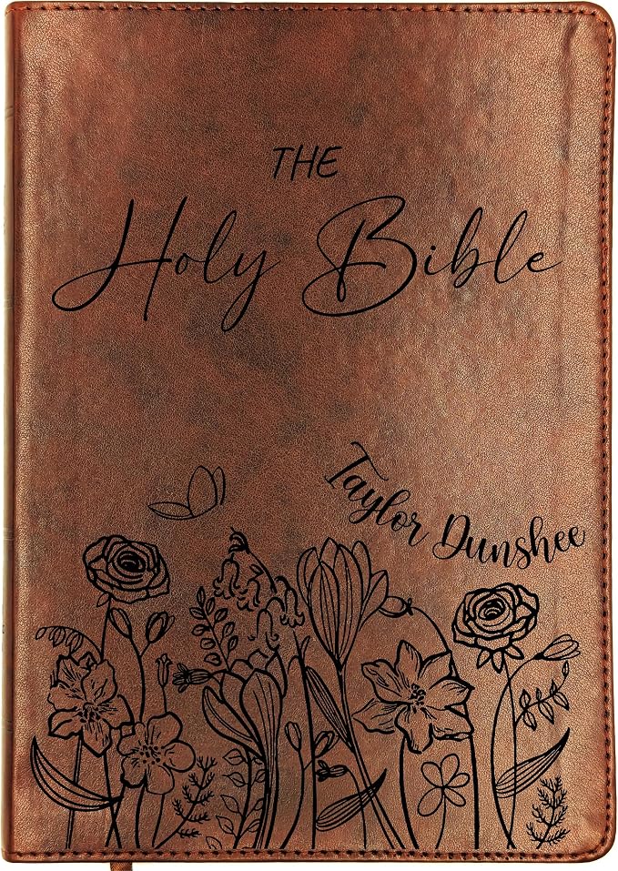 Personalized ESV Bible, Wide Margin, Custom Holy Bible, English Standard Version (Flowers Personalized)