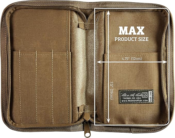 Rite in The Rain Weatherproof Cordura Fabric Notebook Cover, 5.5" x 8.5", Tan Cover (No. C980)