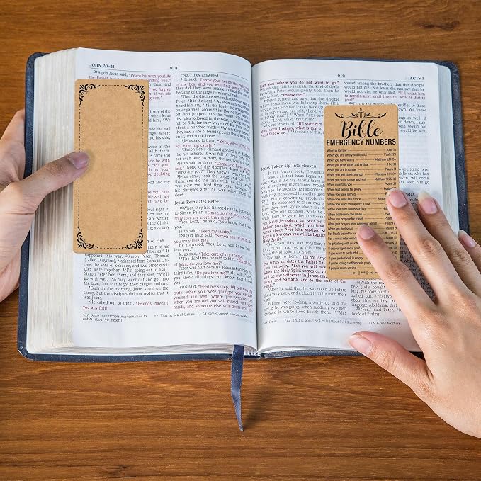 120 Pcs Kraft Paper Bible Emergency Numbers Bookmark Christian Verse Tags for Church Welcome Gifts Sunday School Prayer Reading Rewards 2.28 X 5.31inch
