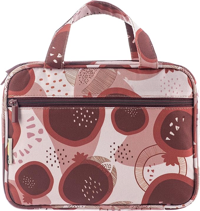 DiverseBee Bible Cover with Handles, Zippered Bible Carrying Case for Women and Girls, Bible Tote Bag for Kids, Book Cover Accessories, Christian Gifts 7.5 x 10 x 2.5in (Crimson)