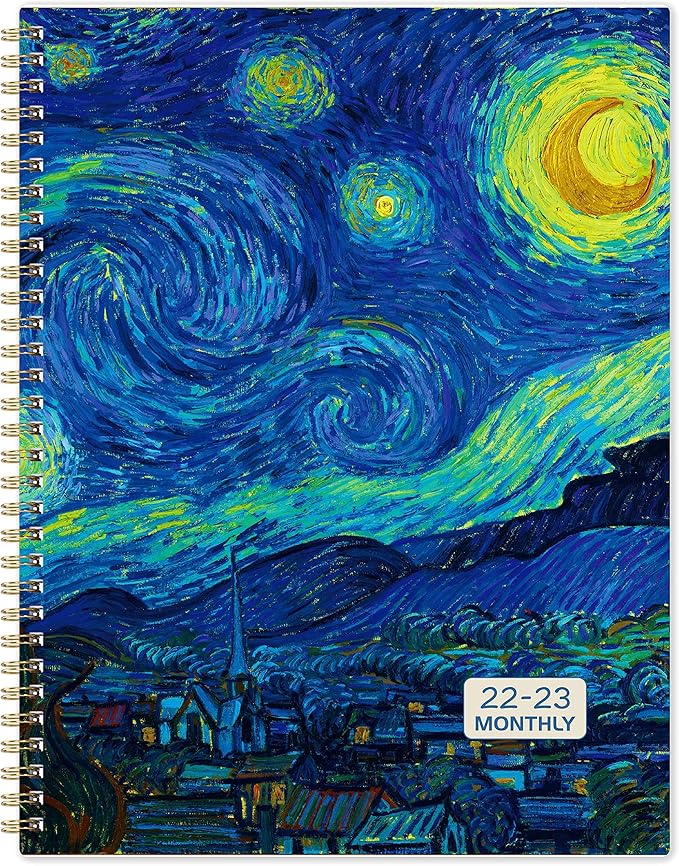 2022-2023 Monthly Planner/Calendar - 18 Monthly Planner 2022-2023, Jul 2022 - Dec 2023, 6'' x 3.8'', 13 Note Pages, Monthly Tabs, Strong Twin-Wire Binding, Two-Side Pocket, Holidays Reminder