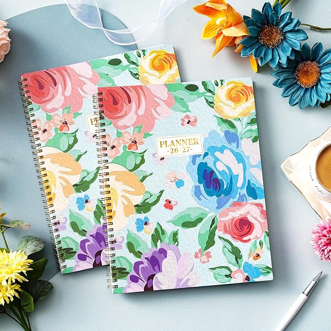 2026-2027 Planner - From JUL 2026 to JUN 2027, 9" x 11", Weekly and Monthly Calendar 26-27, Academic Planner 2026-2027 with Colorful Monthly Tabs, Inner Pocket, Twin-Wire Binding