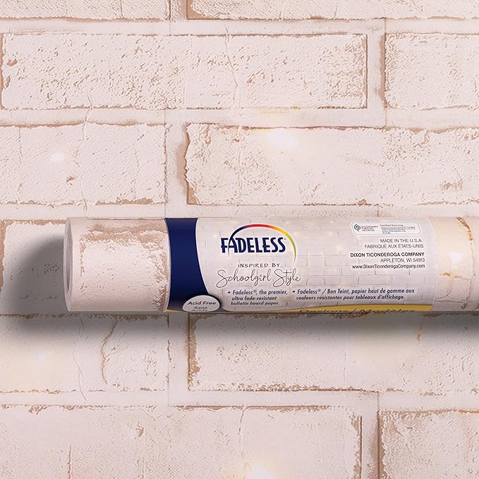 Fadeless Schoolgirl Style Bulletin Board Paper, Cozy Vibes, 47.25" x 12', 1 Roll