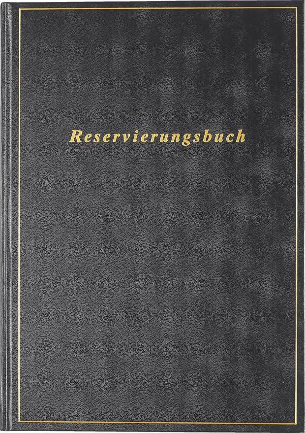 rido/idé Reservation Book (2025), 1 Page = 1 Day, A4, 400 Pages, Balacron Cover, Black