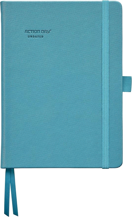 Undated Academic Weekly and Monthly Planner by Action Day - Stay Organized, Achieve Goals & Get More Done with a Proven Productivity System, 6x8, Turquoise