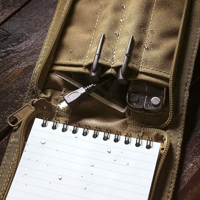 Rite In The Rain Weatherproof CORDURA® Fabric Notebook Cover, 4" x 6", Tan Cover (No. C946), 7.25 x 5.25 x 0.625