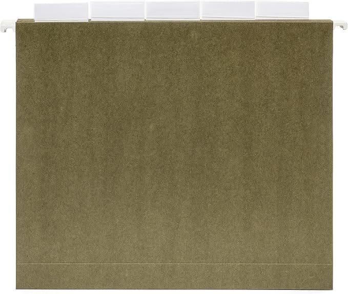 50 Extra Capacity Hanging File Folders, Heavy Duty Expanding Hang Folders with 2’’ Expansion, Standard Letter Size, Designed to Store Bulky Files, 50 Pack